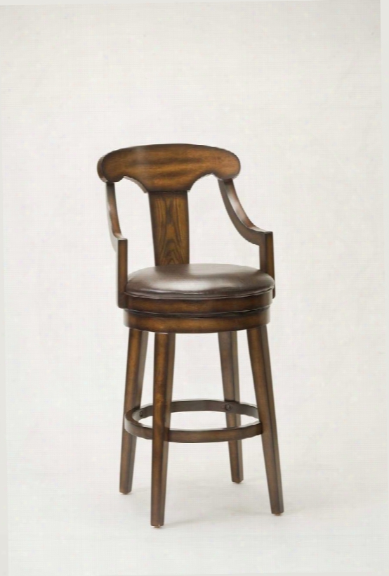 4499-830 Upton 50" Vinyl Upholstered Swivel Bar Stool With Owod Frame In Rustic