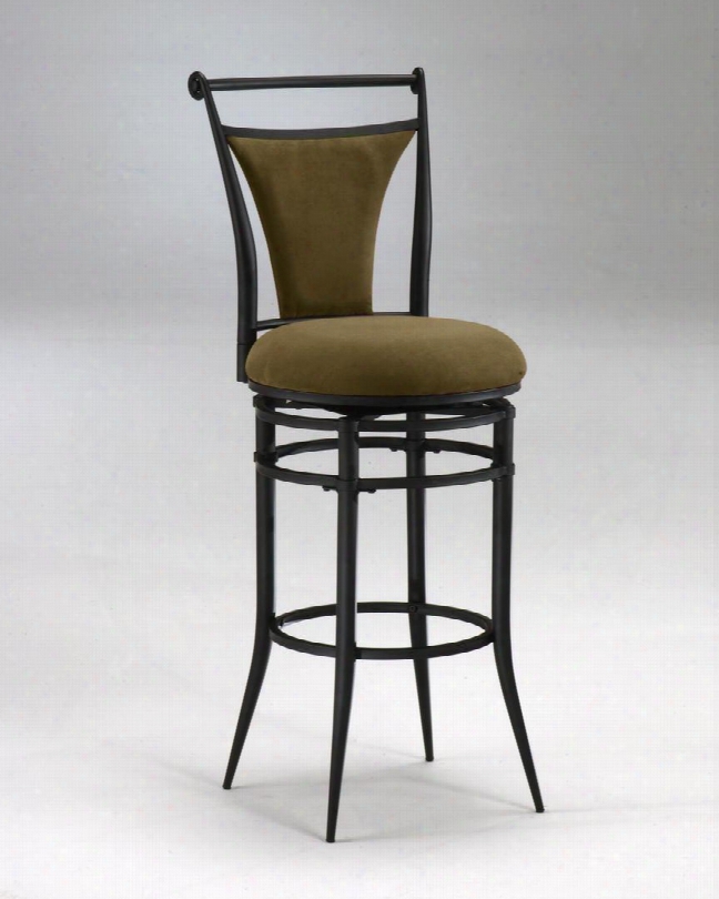 4592-832 Cierra 45" Microfiber Upholstered 360 Degree Swivel Barstool With Metalframe In