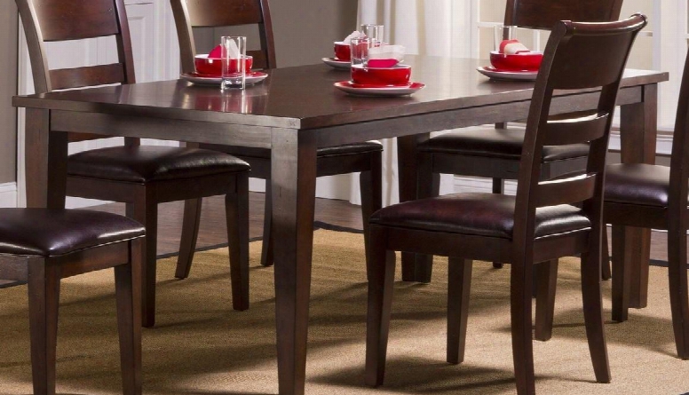 4692-815 Park Avenue 64"-82" Dining Table With 18" Extendable Leaf And Mdf With Mahogany Veneer Construction In Dark Cherry