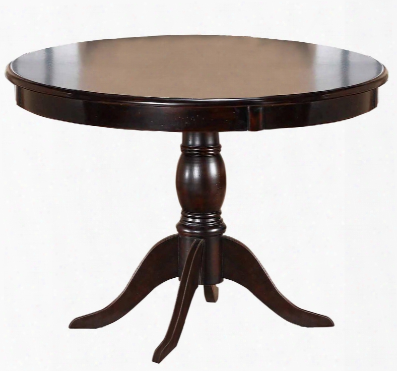 4783dtb Bayberry 44" Round Dining Table With Carved Pedestal Base Hardwoods Construction And Transiti0nal Design In Dark Cherry