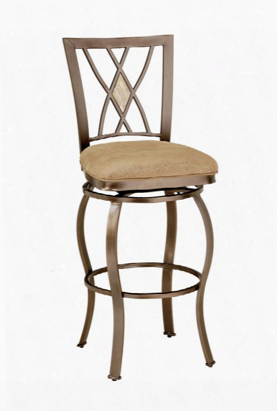 4815-831 Brookside 45" Diamond Fossil Upper Part Swivel Bar Stool In Brown