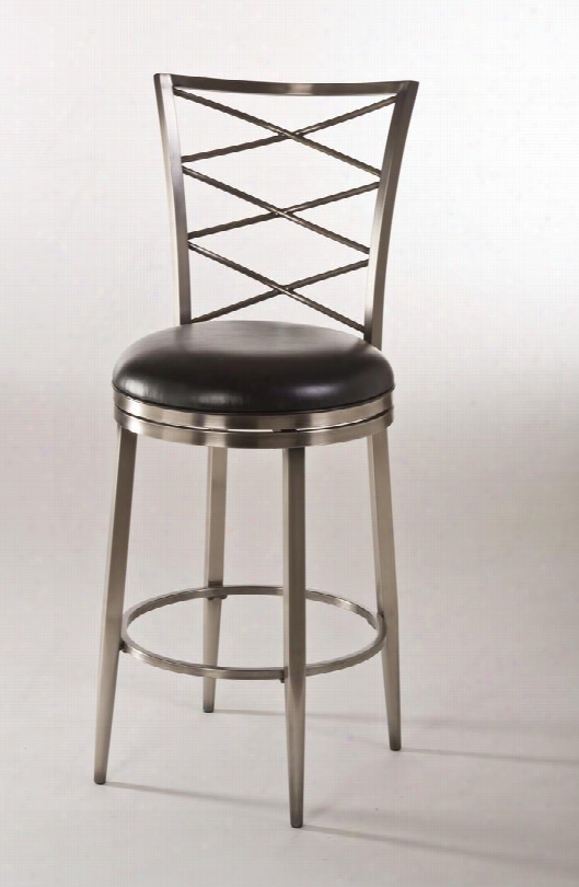 5333-830  Harlow 48" Vinyl Upholstered 360-degree Swivel Bar Stool With Metal Frame In Antique