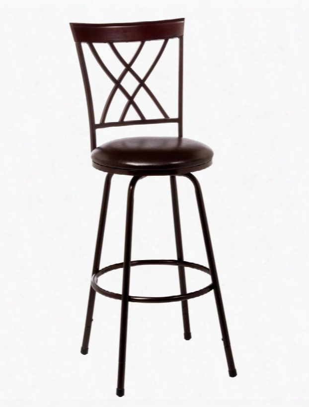 5350-831 Northland 40.5-44.5" Pu Upholstery 360 Degree Swivel Counter/bar Stool With Nested Leg And Metal Frame In