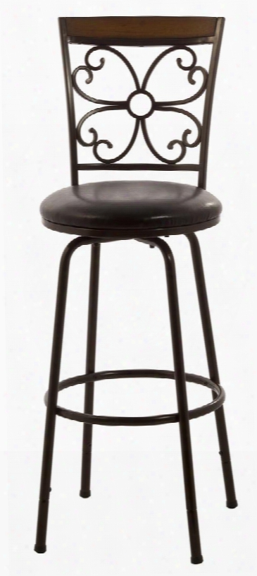 5431-830 Garrison 41-45" Swivel Counter/bar Stool With Nested Leg And Metal Frame In Dark