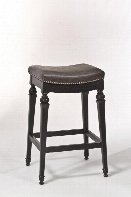 5606-832 Vetrina 31" Faux Leather Upholstered Backless Non-swivel Counter Stool With Wood Frame In