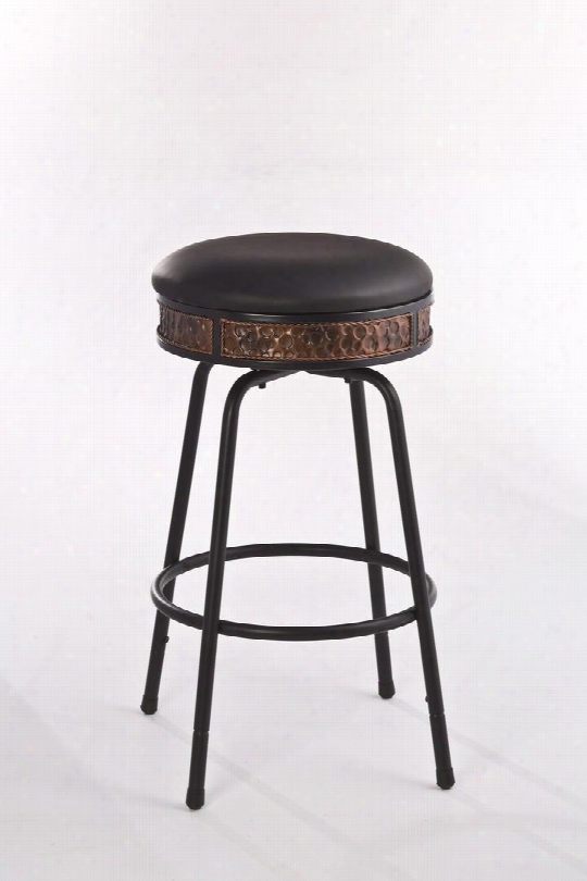 5645-830 Howard 30" Backless Metal Adjustable Barstool With Metal Frame And Nested Leg In