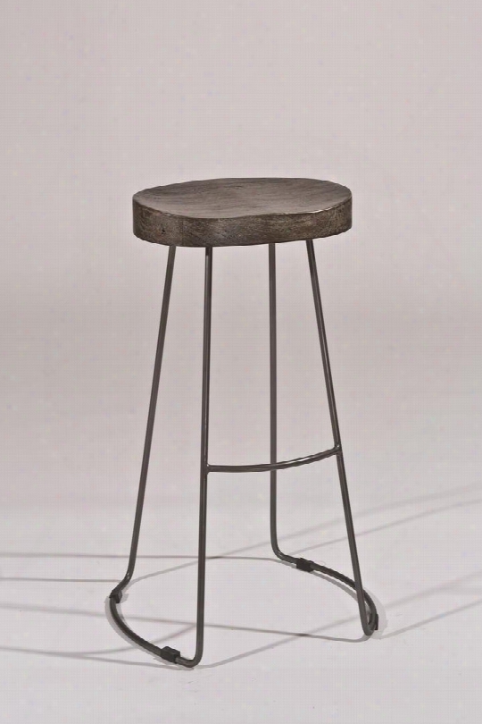 5720-830 Hobbs 30" Tractor Non-swivel Bar Stool With Metal Frame In Distressed