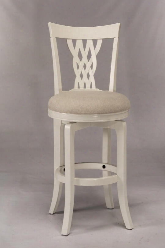 5753-830 Embassy 48" Fabric Upholstered 360 Degree Swivel Bar Stool With Wood Frame In