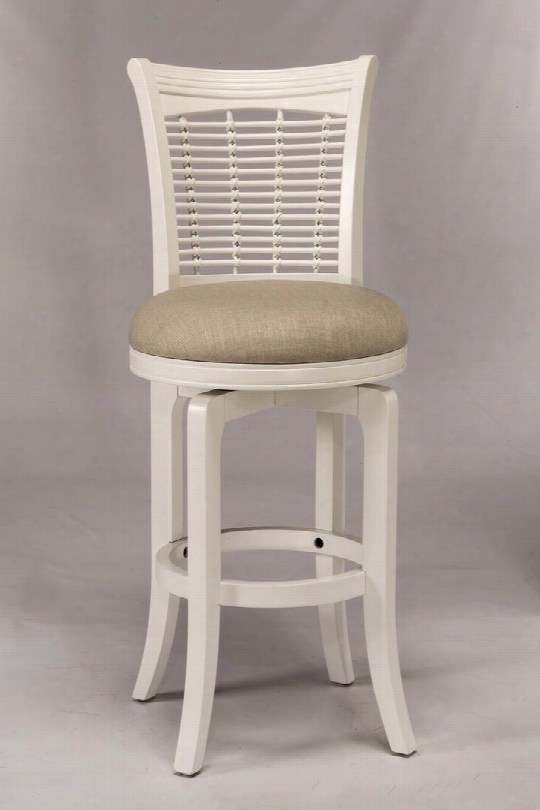 5791-830 Bayberry 45" Fabric Upholstered 360 Degree Swivel Bar Stool With Wood Frame In
