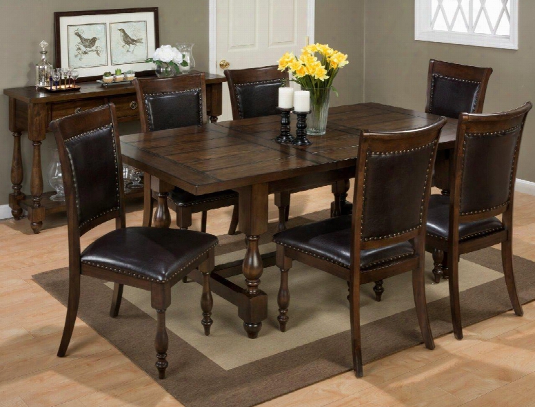 723-78kit7 Grand Havana Dining Table With 6 Dining