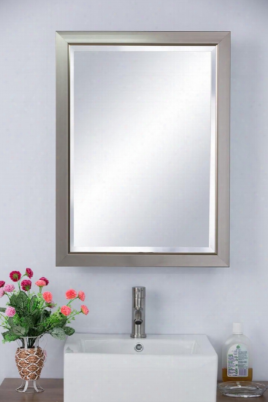 808901 22" X 30" Mirrored Medicine Cabinet With Powder Coated Steele