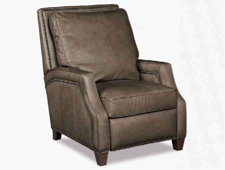 Aspen Series Rc143-094 41" Traditional-style Living Room Lenado Recliner With Tapered Legs Nail Head Accents And Leather Upholstery In