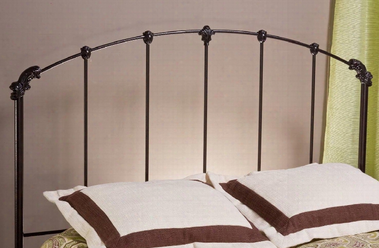 Bonita 346hkr King Sized Bed With Headboard And Frame Silhouette Design And Metal Construction In Copper Mist