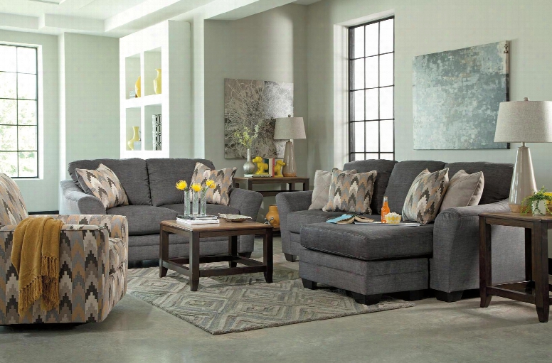 Braxlin 88502-18-35-44 3-piece Living Room Set With Sofa Chaise Loveseat And Swivel Accent Chair In