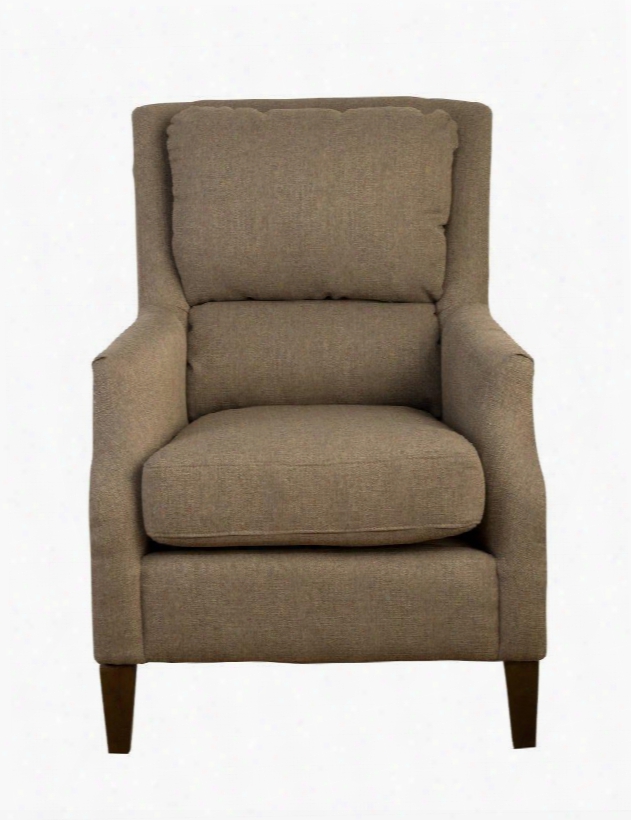 Chandler Collection Chandler-ch-forage 30" Pillow Ack Accent Chair With Fabric Upholstery Heirloom Finish Legs And Matte Silver Nail Head Trim In