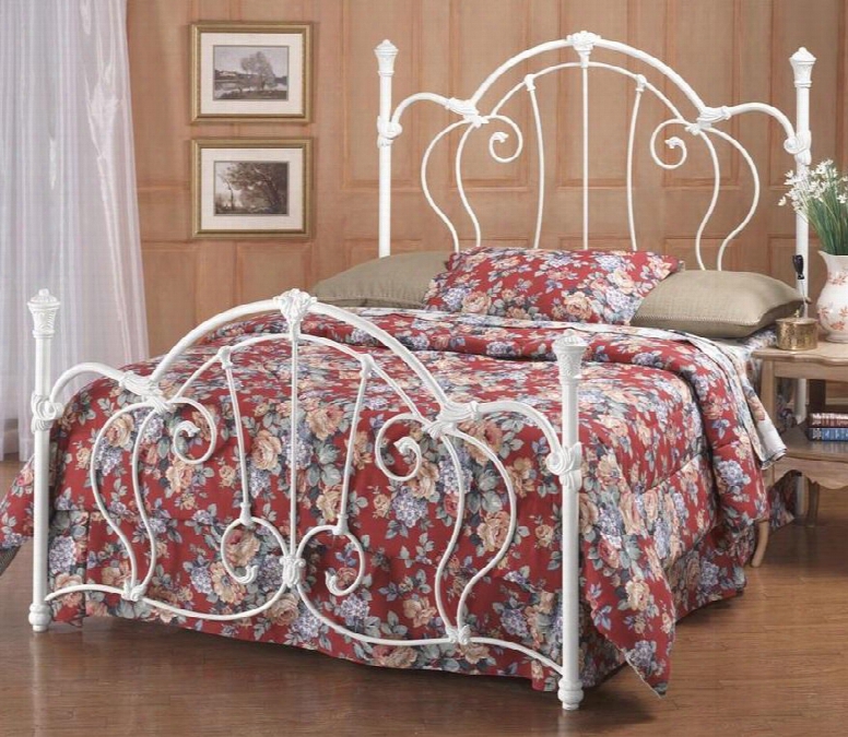 Cherie 381bkr King Sized Bed With Headboard Footboard And Frame Vivid Castings And Metal Construction In Ivory