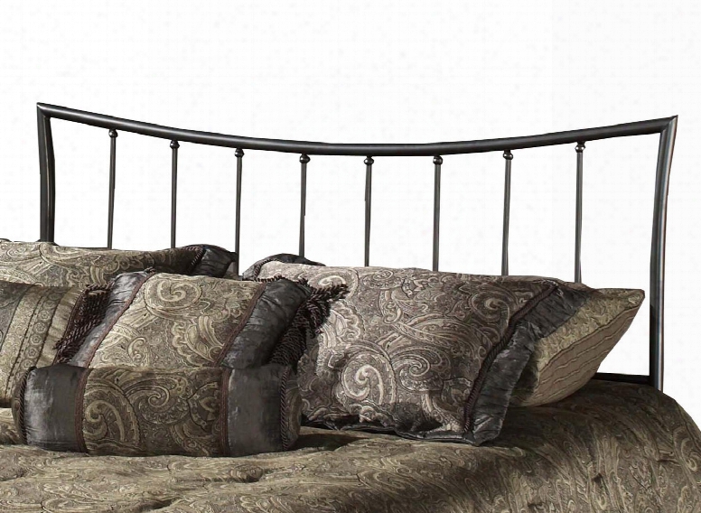 Edgewood 1333hkr King Sized Bed With Headboard Frame And Tubular Steel Construction In Magnesium Pewter