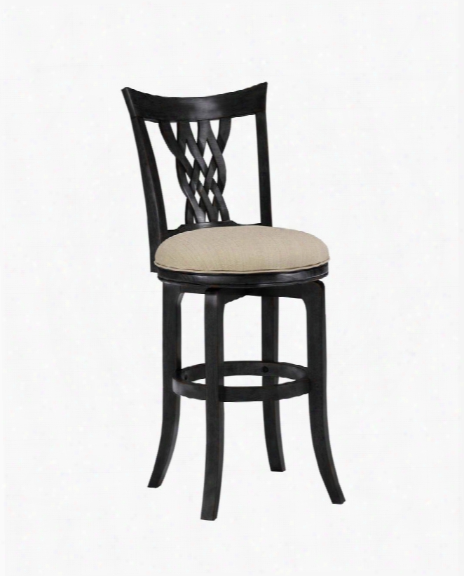 Embassy 4808-832 47" Vinyl Upholstered Swivel Bar Stool With Wood Frame In Rubbed