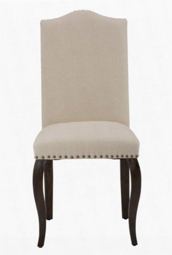 Grand Terrace Collection 634-422kd 40" Side Chair With Fabric Upholstery Nail Head Trim And Casual Style In