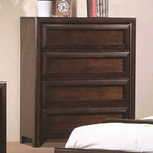 Greenough 400825 35.25" Chest With Six Full Extension Glide Drawers In Maple Oak