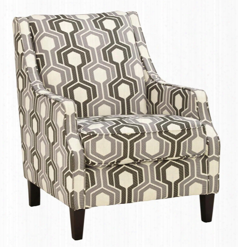 Guillerno Collection 7180121 30" Accent Chair With Fabric Upholstery Piped Stitching Tapered Legs And Contemporary Style In