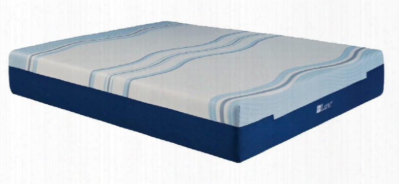 Imgell1012ck California King Lane Coool Lux Liquid Gel Foam 12" Mattress White And Blue Gel Memory Foam And Memory