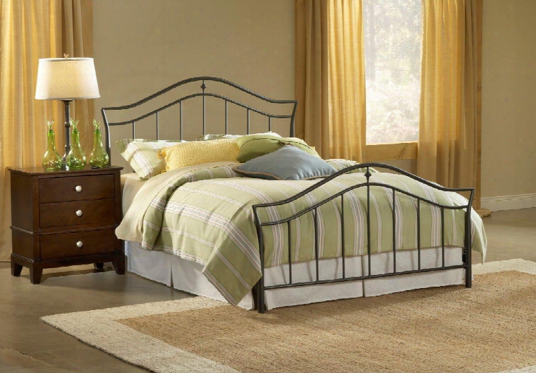 Imperial 1546bk King Headboard And Footboard Set With Classic Spindles And Arched Top Rail In Twinkle