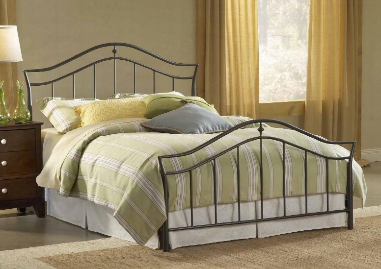 Imperial 1546bkr King Sized Bed With Headboard Footboard Frame And Tubular Steel Construction In Twinkle Black