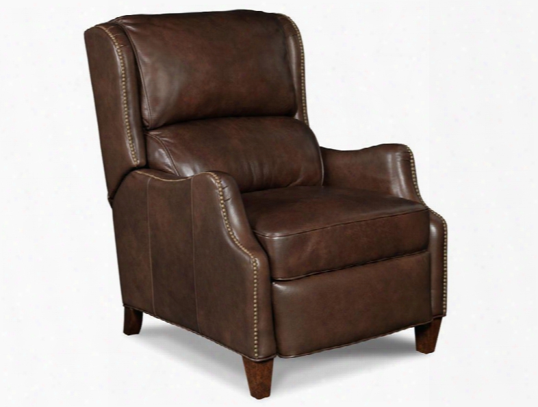 Maximus Series Rc519-088 41" Traditional-style Living Room Festival Recliner With Tapered Legs Split Back And Leather Upholstery In Cnocolate