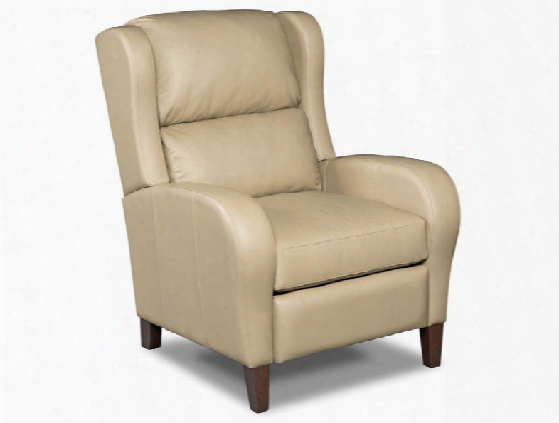 Milestone Series Rc148-083 43" Transitional-style Living Room Wheat Recliner With Tapered Legs Split Back Cushion And Leather Upholstery In