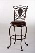 5314-830 Scarton 47" PU Leather Upholstered 360 Degree Swivel Bar Stool with Metal Frame in Dark