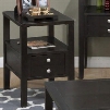 Hamilton Collection 975-7 16" Chairside Table with Clean lines Warm Finish Drawer and Shelf for Extra Storage in