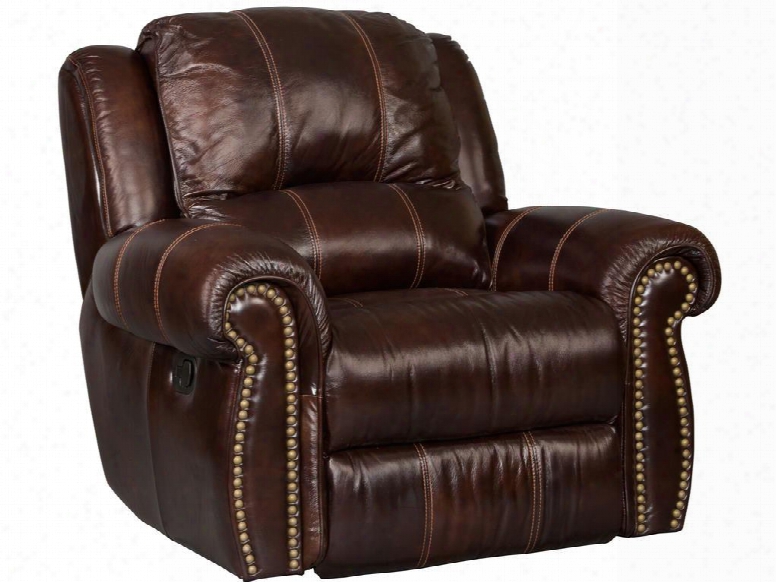 Saddle Series Ss611-pwr-608 41" Traditional-style Living Room Brown Power-operated Recliner With 64" Full Recline Length 12" Distance From Wall To Recline And