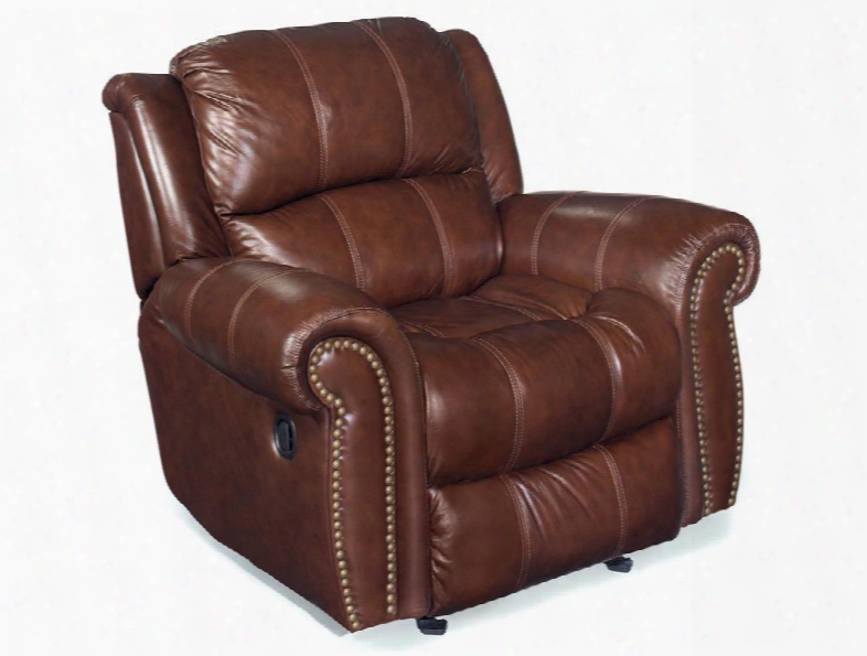 Ss601 Succession Ss601-1g-087 39" Traditional-style Living Room Manual Glider Recliner Chair With 12" Distance From Wall To Recline Split Back Cushion And Leather