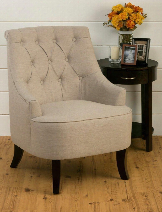 Stlela-ch-natural Stella Tufted Accent Chair -