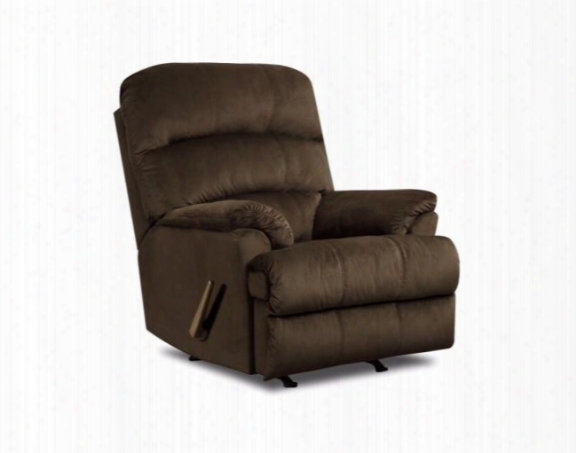 U271-19 Hampton Umber Hampton Rocker Recluner 42" Hampton Rocker Recliner With Stitched Detailing Fabric Upholstery Plush Padded Arms And Split Back Cushion