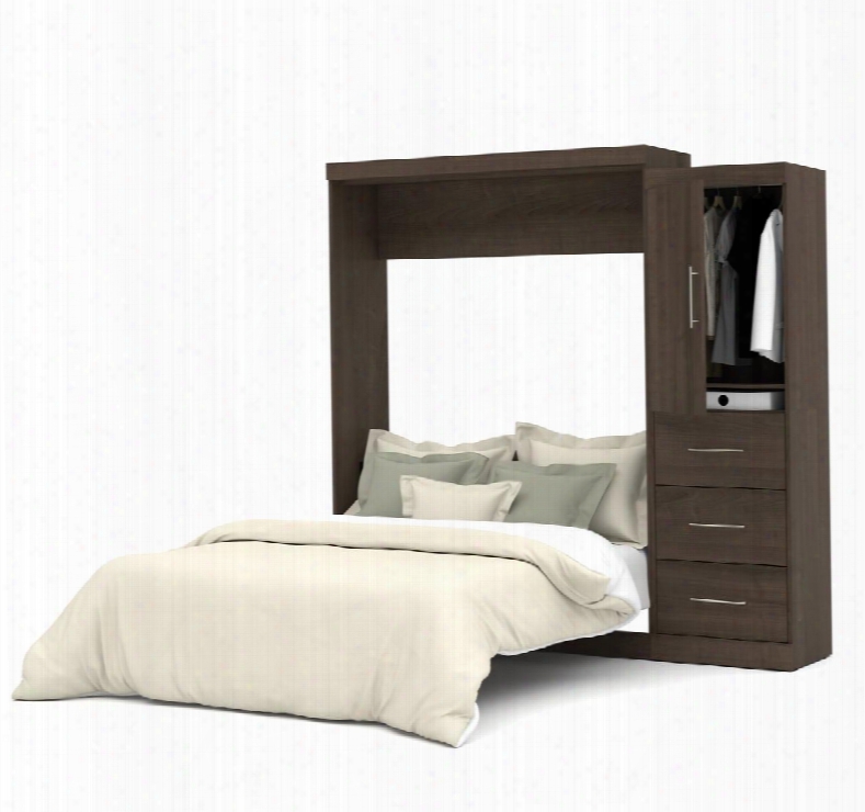 25882-52 Nebula 90" Queen Wall Bed Kit Including One Door And Three Drawers With Simple Pulls In