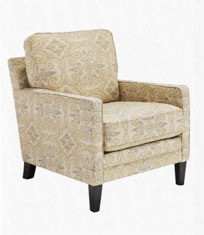 2790121 Cloverfield Accent Chair With High Back Pillow Tapered Legs Fabric Upholstery Loose Seat Cushions And Reversible Cushions In Fawn