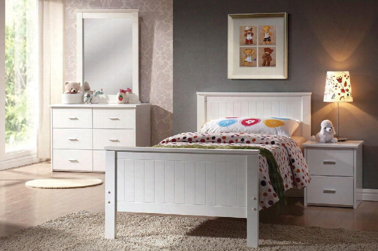 30020fdmn Bungalow Series Full Size Bed + Dresser + Mirror + Nightstand: