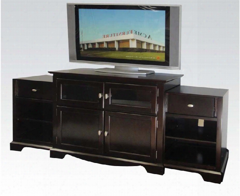 91084 Lamesha 76" Tv Stand With Build In Side Cabinets