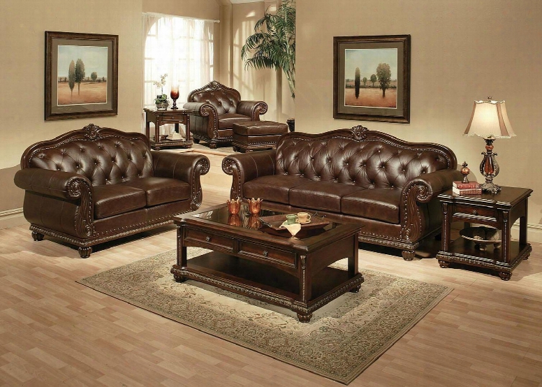 Anondale 15030slcot 7pc Living Room Set With Sofa + Lvoeseat + Chair + Ottoman + Coffee Table + End Table + Sofa Table In