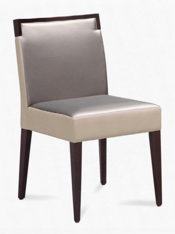 Ariel.s.0k0.we.sd2 Dining Room Chair With Beechwood Frame Construction Tapered Legs And Taffy White Fabric Upholstey In Wenge