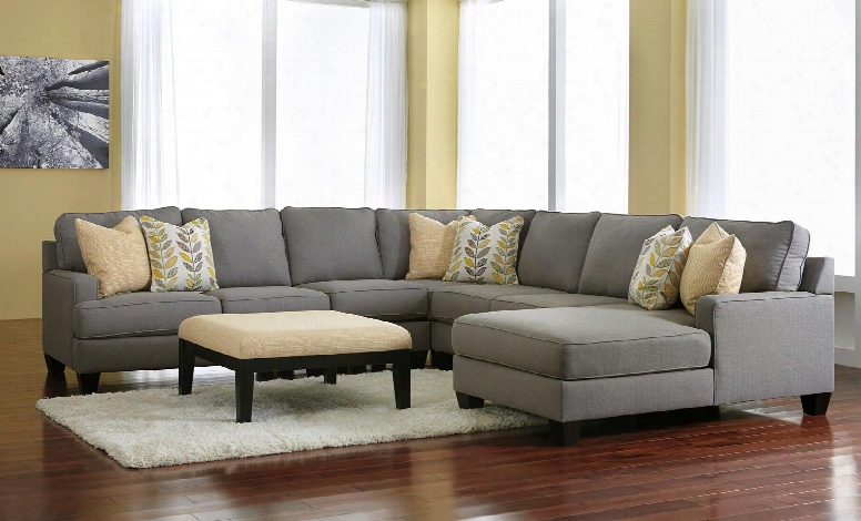 Chamberly 24302-08-17-34-77-46-55 2-piece Living Room Set With 5pc Right Chaise Sectional And Accent