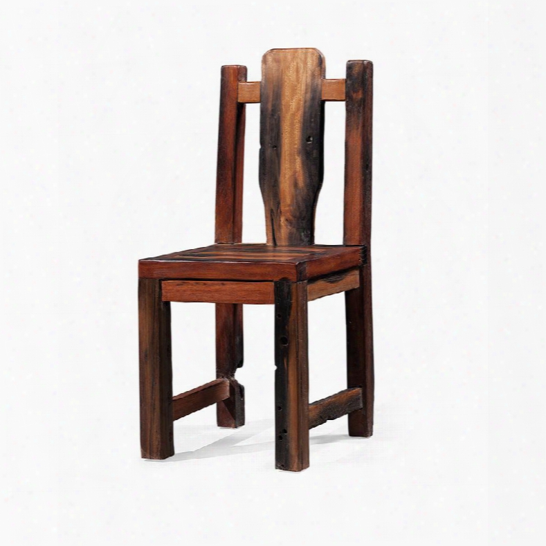 Ds-a07 Cybele Dining Chair With Distressed Ornate Details In Brown