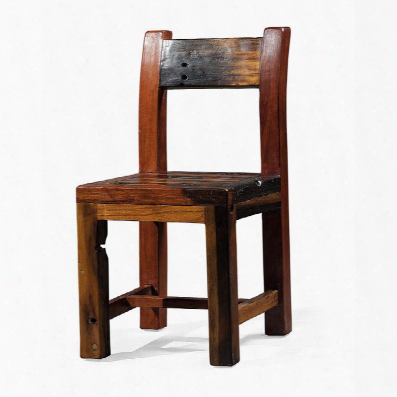 Ds-a08 Spes Dining Chair With Geometric And Sharp 90 Degree Angles In Rustic