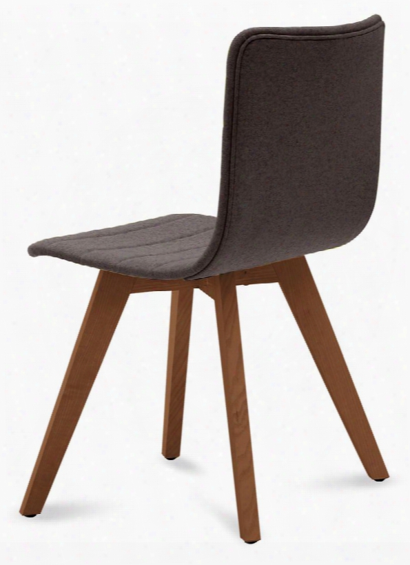 Flexa.s.0ks.nca.8iw Flexa Dining Chair With Walnut Ashwood Frame Tapered Legs And Brow Fabric