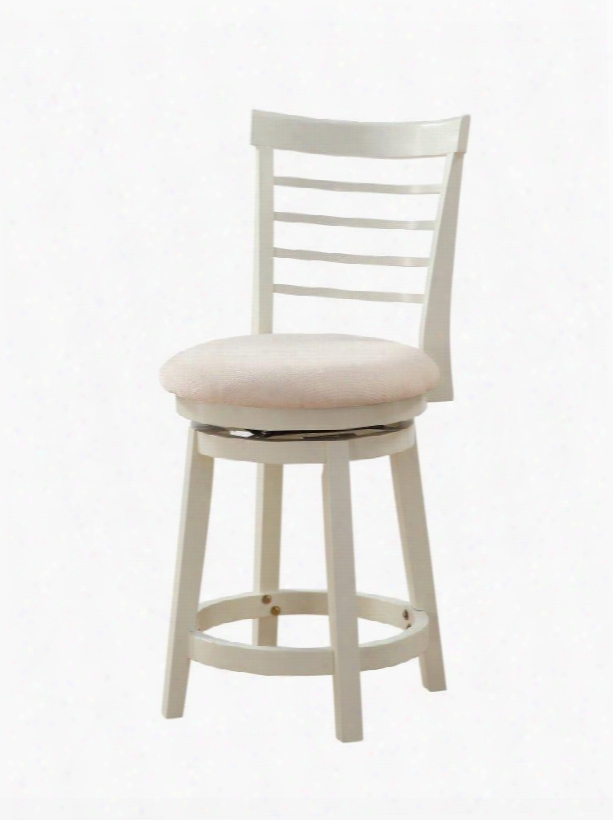 Harbour Collection 15b8152cs 43" Counter Stool With Pu Upholstered Seat 360 Degree Swivel And Curved Wood Slat Back In