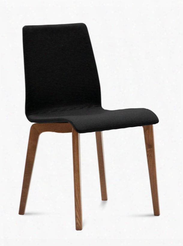 Jude.s.lsf.nca.7jr Jude-l Chair With Walnut Frame And Skill Black