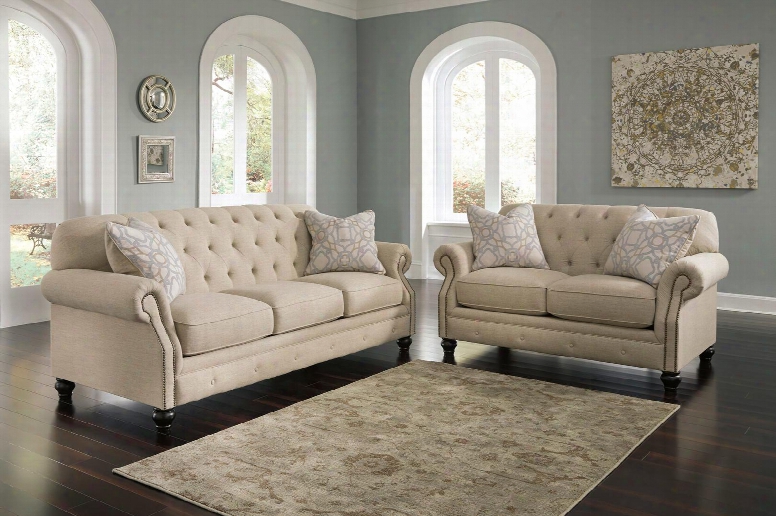 Kieran 44000sl 2-piece Living Room Set With Sofa And Loveseat In Natural