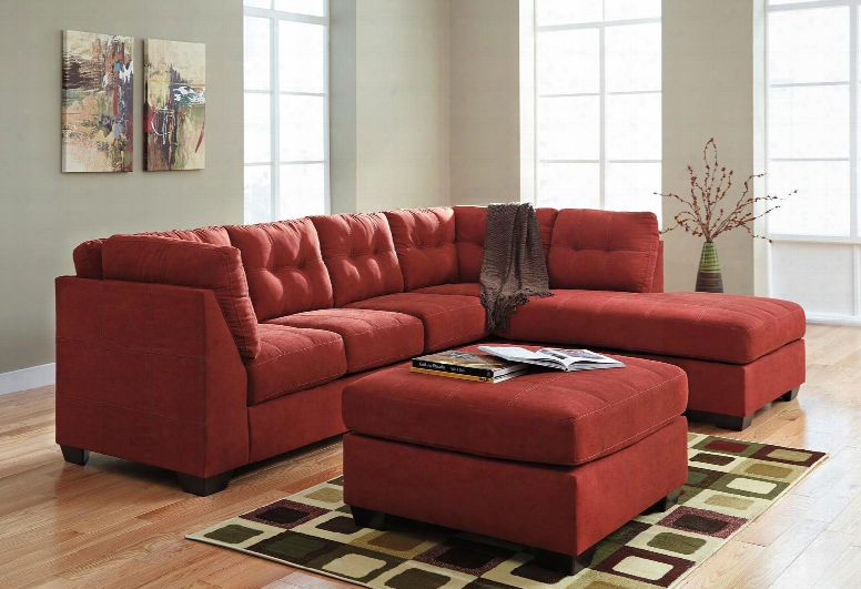 Maier 45202-08-17-66 2-piece Living Room Set With Sectional Sofa And Ottoman In